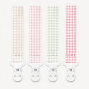 Gingham Pacifier Clips