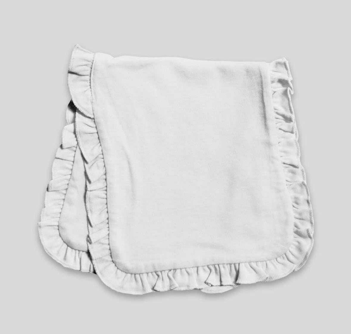 Ruffle Trim Burp Cloth